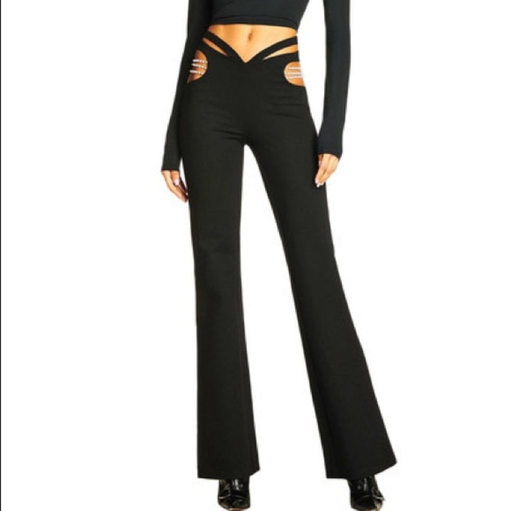 NWT I AM GIA inez pearl cutout pants